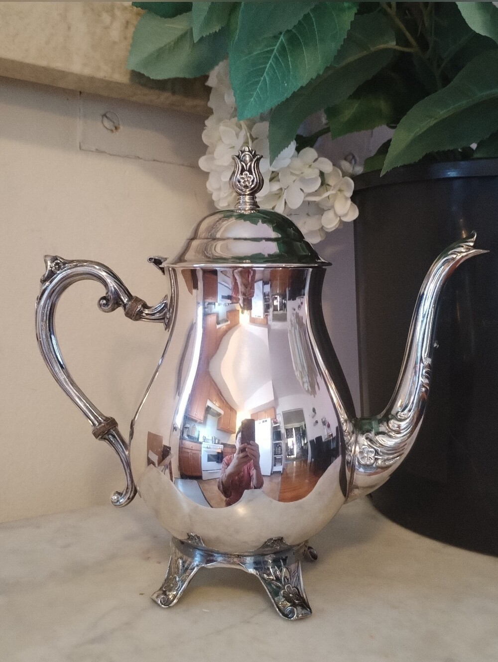 F B ROGERS SILVER TEA COFFEE POT